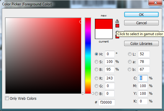 how to just pick rgb colors in color picker gimp