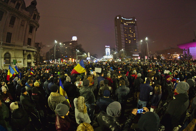 Continuing anti-corruption protests in Bucharest