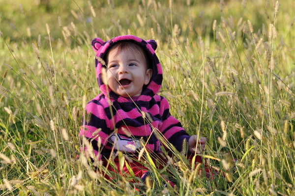baby in the grass