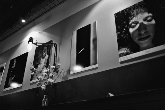 Exhibiting portraits in black and white